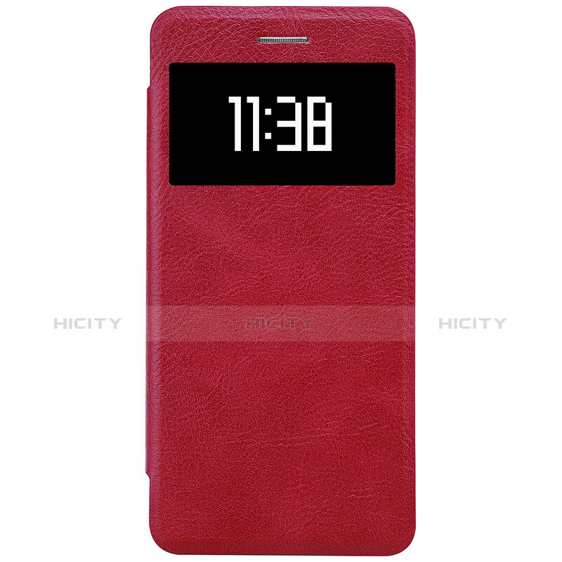 Funda de Cuero Cartera con Soporte para Xiaomi Mi 5S 4G Rojo