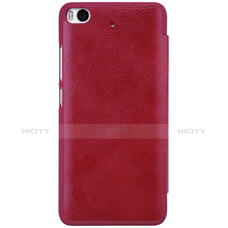 Funda de Cuero Cartera con Soporte para Xiaomi Mi 5S 4G Rojo