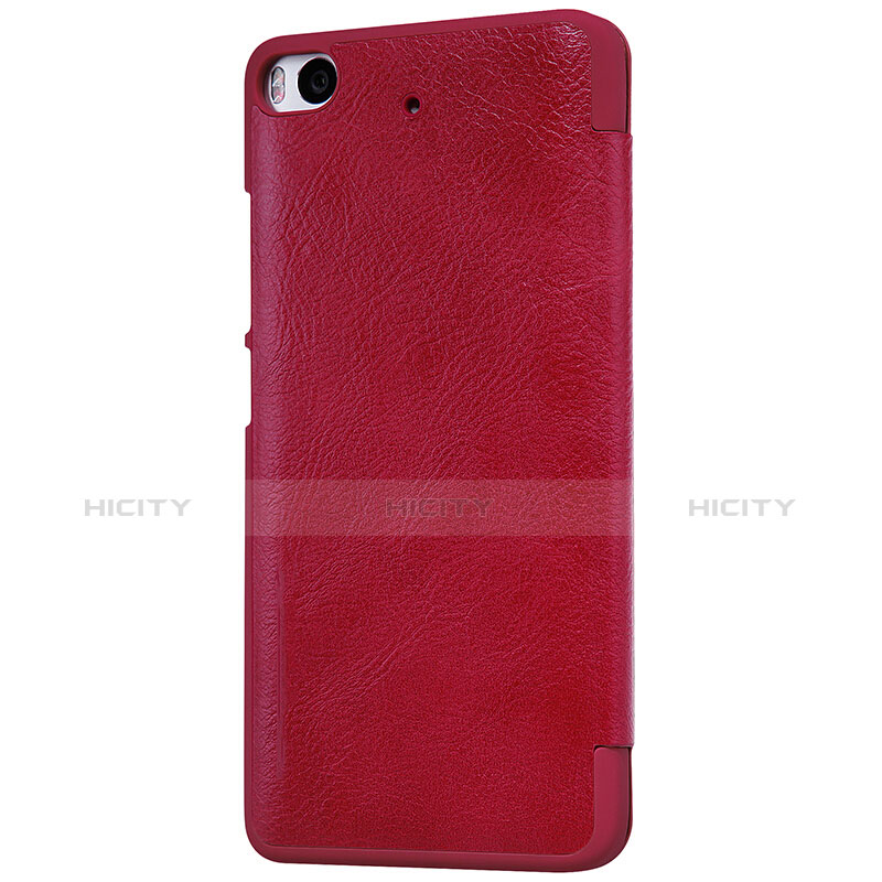 Funda de Cuero Cartera con Soporte para Xiaomi Mi 5S 4G Rojo