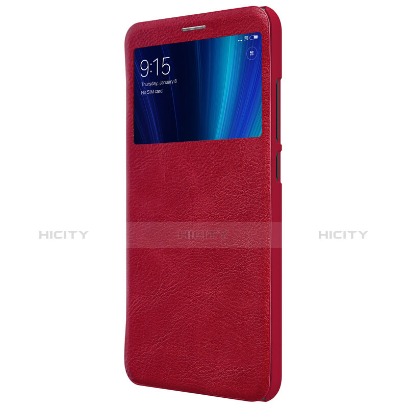 Funda de Cuero Cartera con Soporte para Xiaomi Mi 6X Rojo