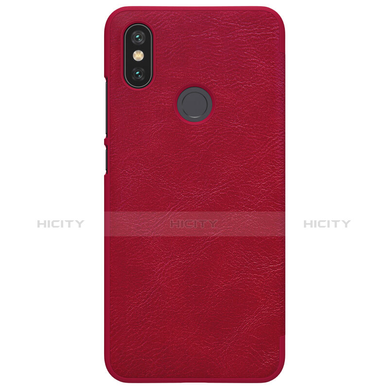 Funda de Cuero Cartera con Soporte para Xiaomi Mi 6X Rojo