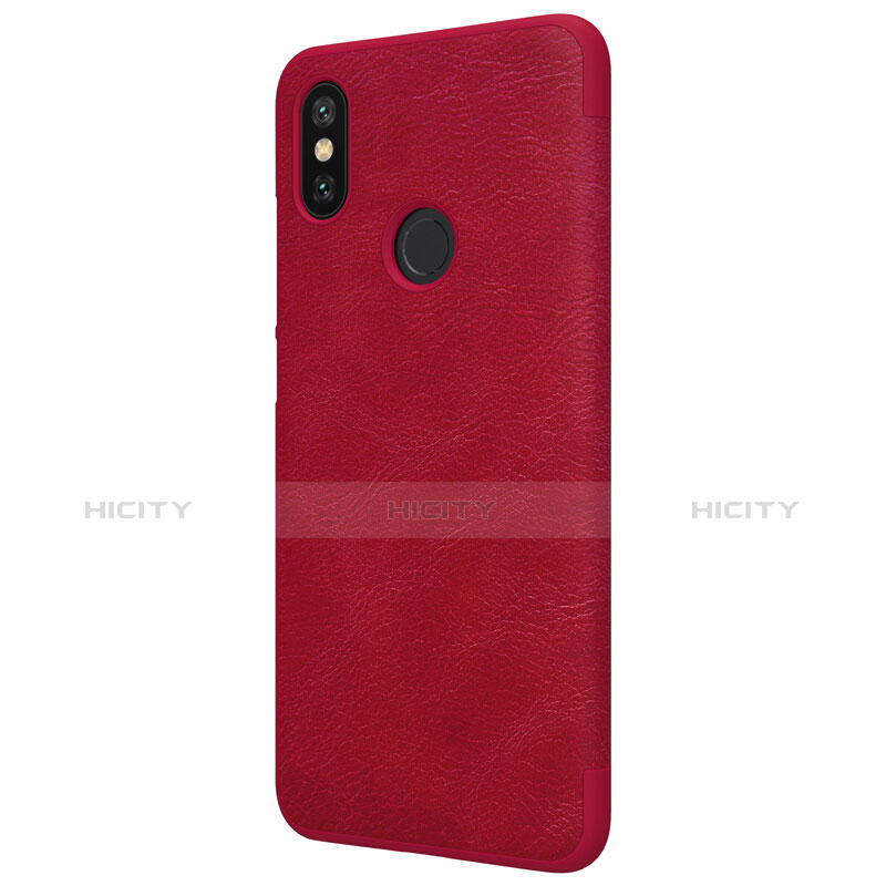 Funda de Cuero Cartera con Soporte para Xiaomi Mi 6X Rojo