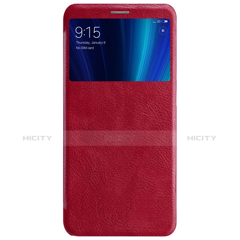 Funda de Cuero Cartera con Soporte para Xiaomi Mi 6X Rojo