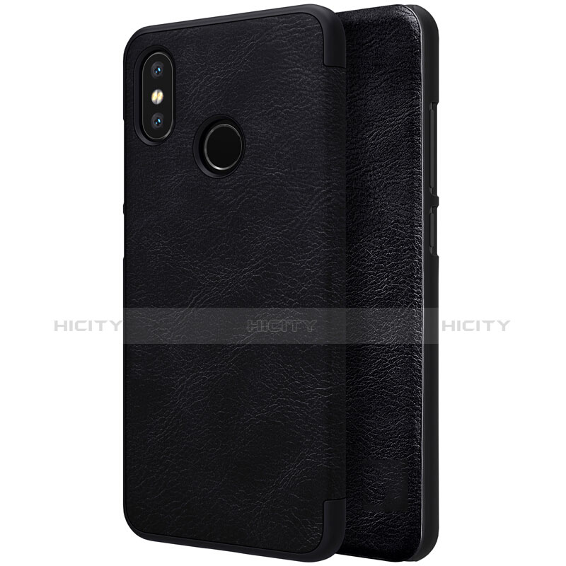 Funda de Cuero Cartera con Soporte para Xiaomi Mi 8 Negro