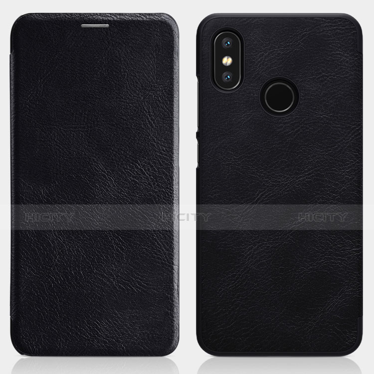 Funda de Cuero Cartera con Soporte para Xiaomi Mi 8 Negro