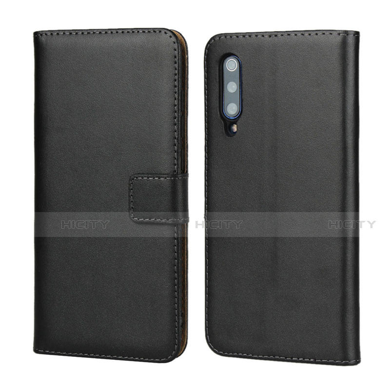 Funda de Cuero Cartera con Soporte para Xiaomi Mi 9 Lite Negro