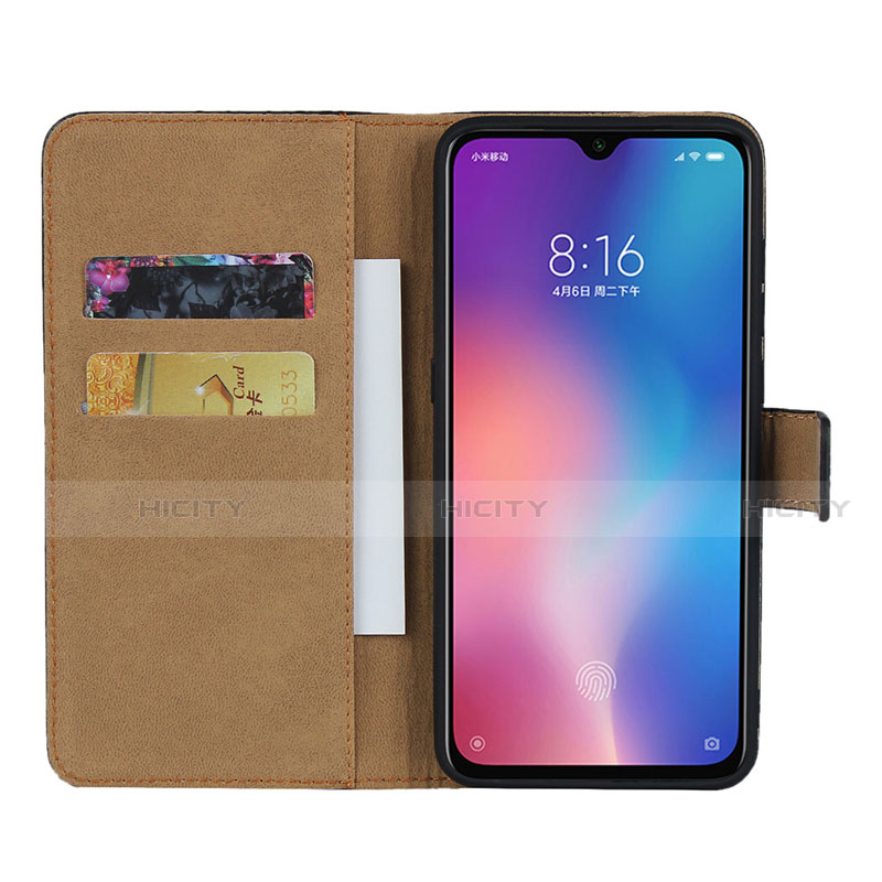 Funda de Cuero Cartera con Soporte para Xiaomi Mi 9 Negro