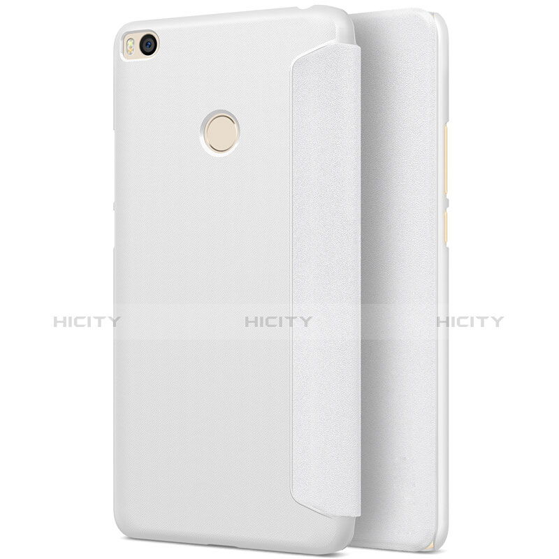 Funda de Cuero Cartera con Soporte para Xiaomi Mi Max 2 Blanco