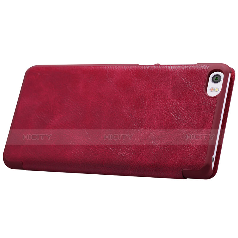 Funda de Cuero Cartera con Soporte para Xiaomi Mi Note Rojo