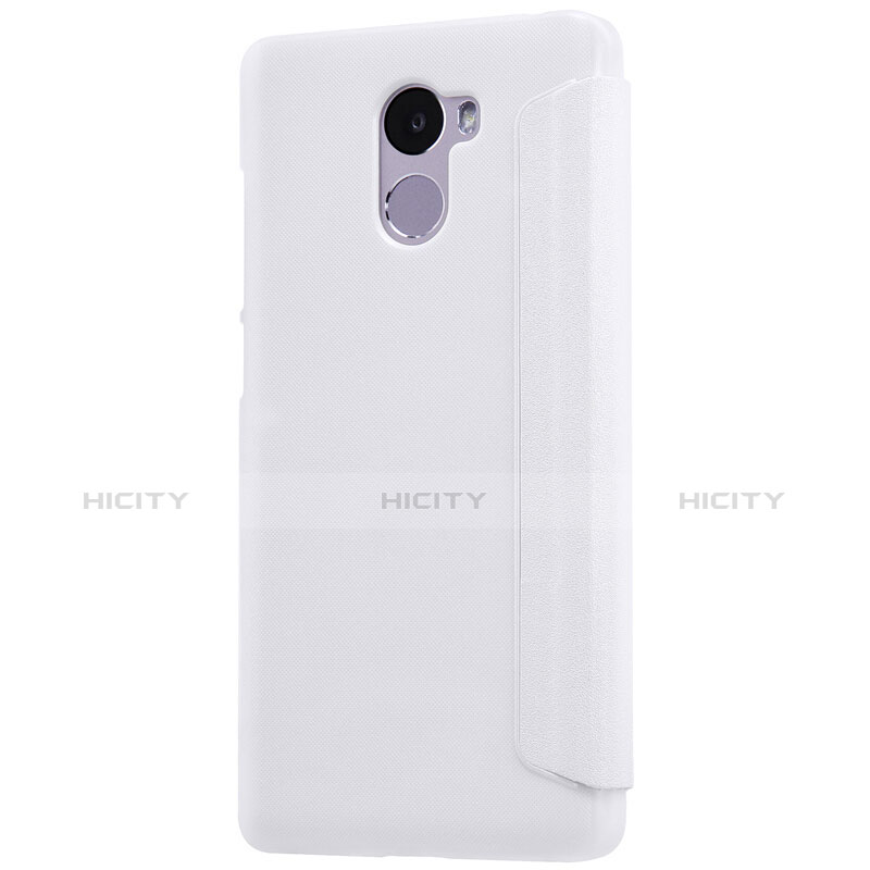 Funda de Cuero Cartera con Soporte para Xiaomi Redmi 4 Standard Edition Blanco