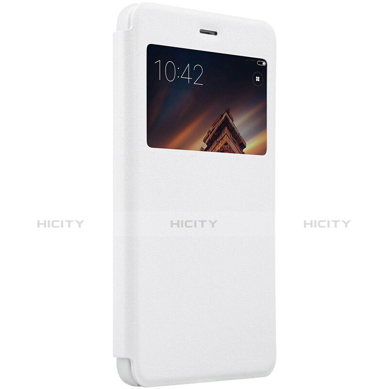 Funda de Cuero Cartera con Soporte para Xiaomi Redmi 4A Blanco