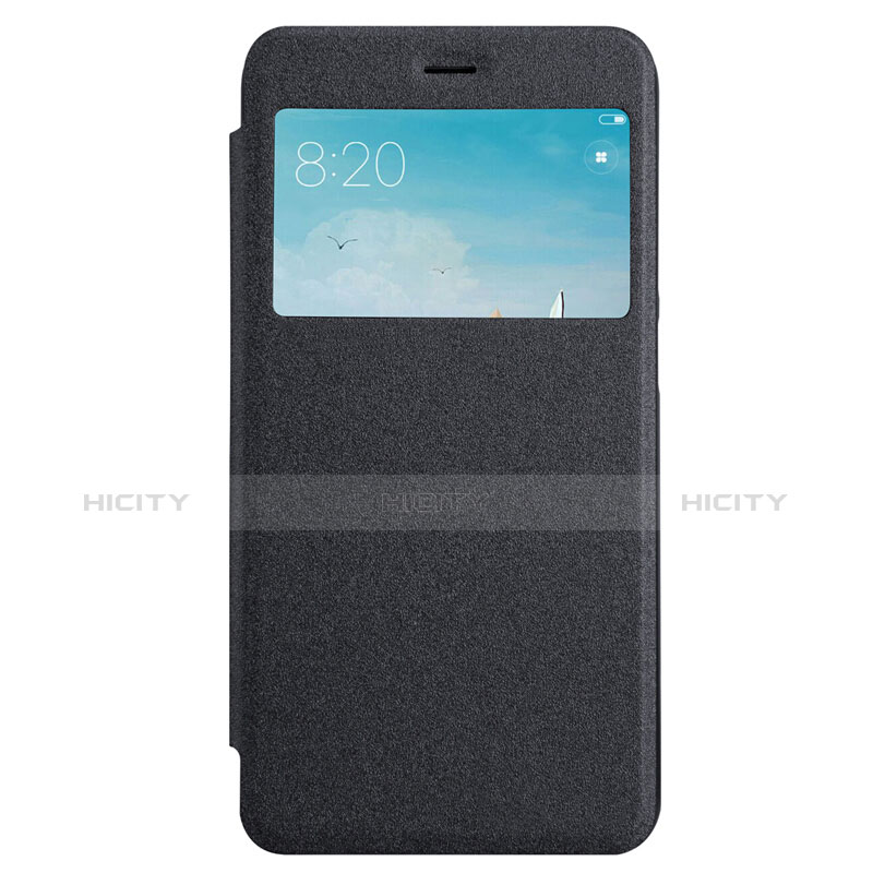 Funda de Cuero Cartera con Soporte para Xiaomi Redmi 4X Negro