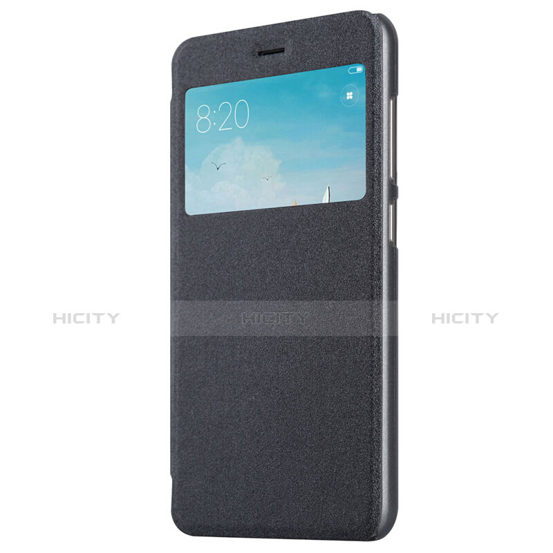 Funda de Cuero Cartera con Soporte para Xiaomi Redmi 4X Negro