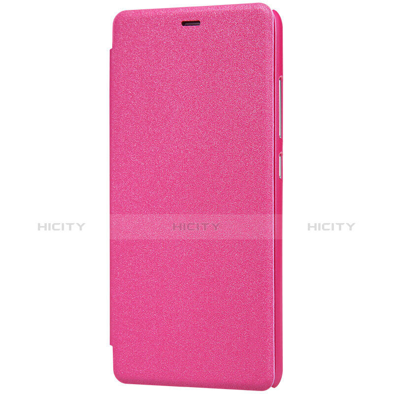 Funda de Cuero Cartera con Soporte para Xiaomi Redmi Note 3 Pro Rosa Roja