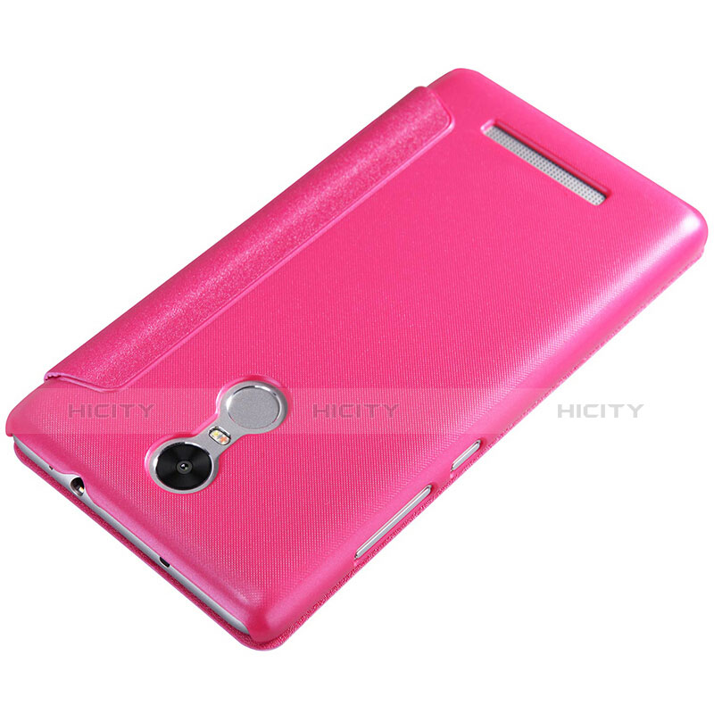 Funda de Cuero Cartera con Soporte para Xiaomi Redmi Note 3 Pro Rosa Roja