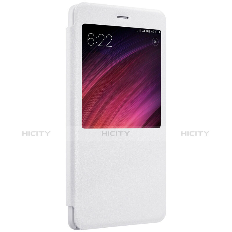 Funda de Cuero Cartera con Soporte para Xiaomi Redmi Note 4 Standard Edition Blanco