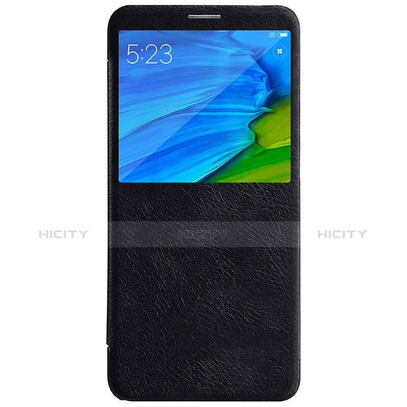 Funda de Cuero Cartera con Soporte para Xiaomi Redmi Note 5 Negro