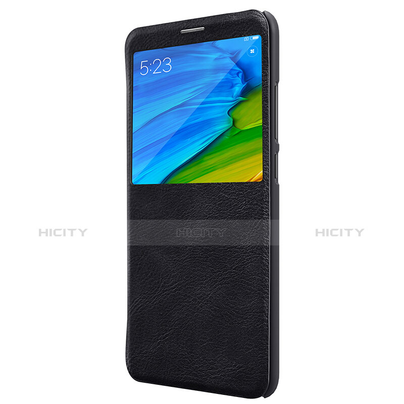 Funda de Cuero Cartera con Soporte para Xiaomi Redmi Note 5 Pro Negro