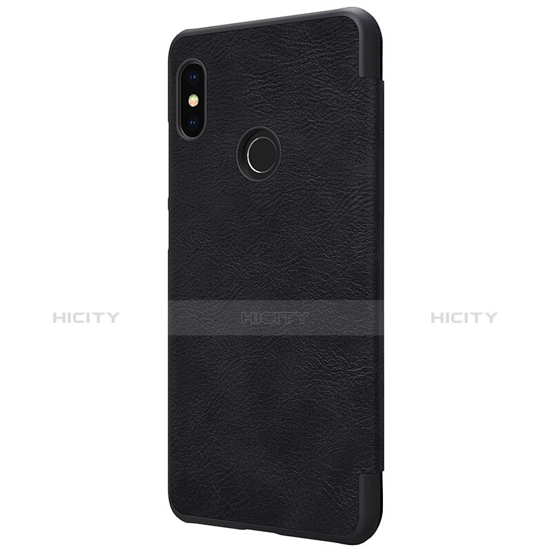 Funda de Cuero Cartera con Soporte para Xiaomi Redmi Note 5 Pro Negro