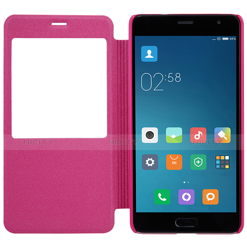 Funda de Cuero Cartera con Soporte para Xiaomi Redmi Pro Rosa Roja