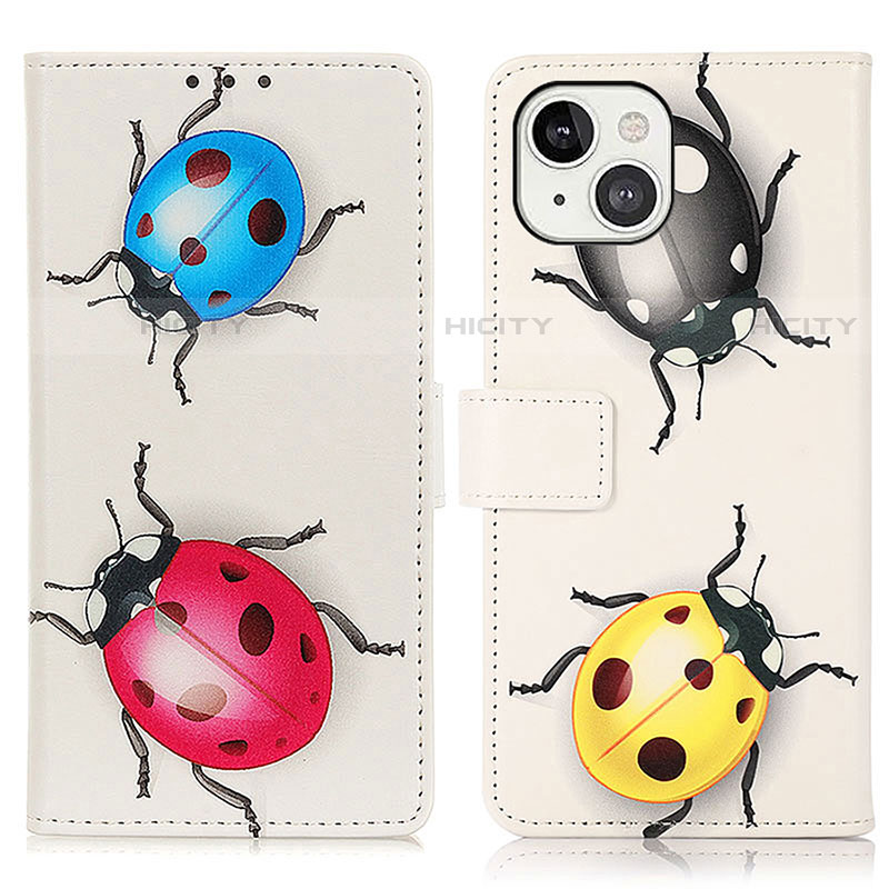 Funda de Cuero Cartera con Soporte Patron de Moda Carcasa A07 para Apple iPhone 13 Mini Vistoso