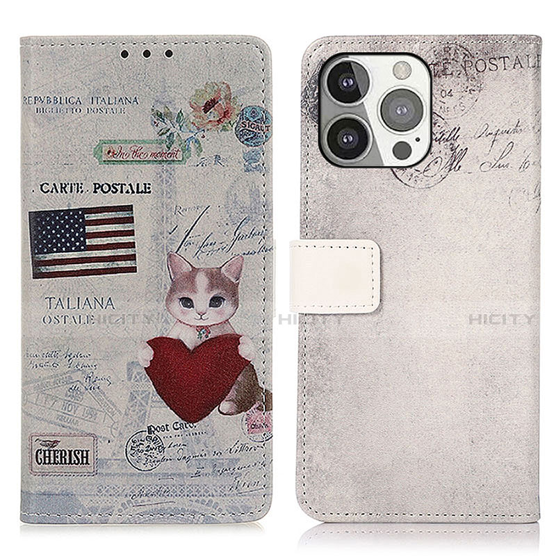 Funda de Cuero Cartera con Soporte Patron de Moda Carcasa A07 para Apple iPhone 13 Pro