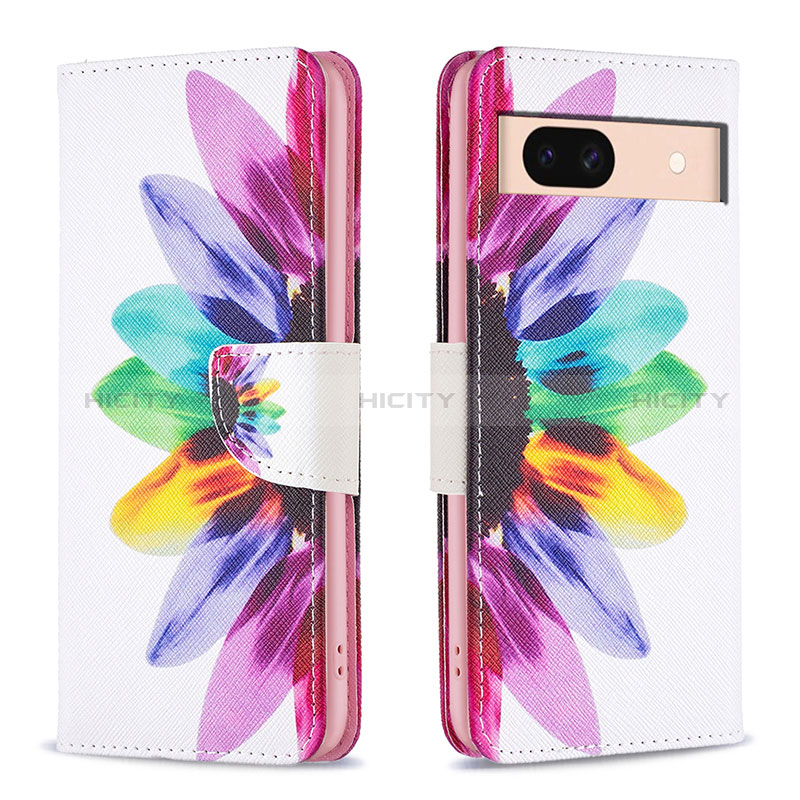 Funda de Cuero Cartera con Soporte Patron de Moda Carcasa B01F para Google Pixel 8a 5G