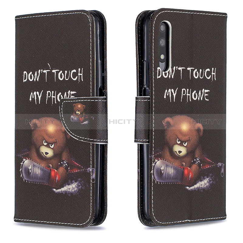 Funda de Cuero Cartera con Soporte Patron de Moda Carcasa B01F para Huawei Honor 9X