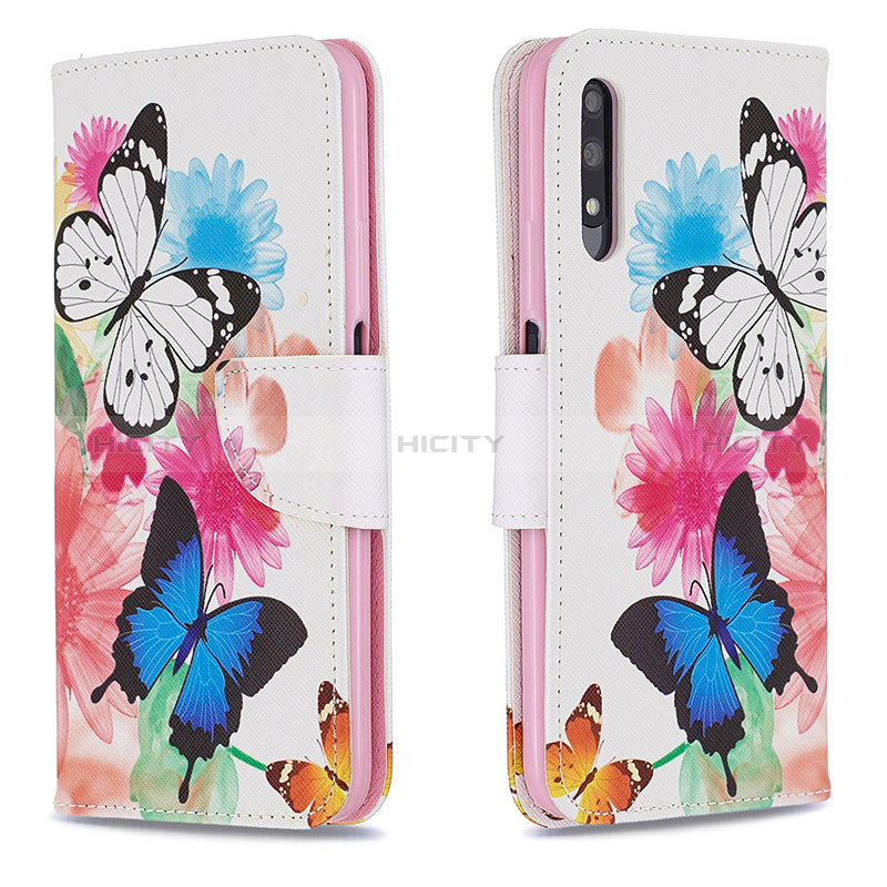 Funda de Cuero Cartera con Soporte Patron de Moda Carcasa B01F para Huawei P Smart Z (2019) Vistoso