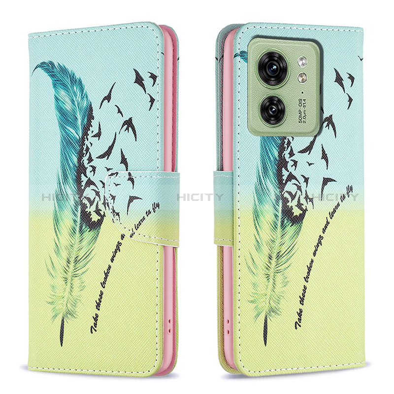 Funda de Cuero Cartera con Soporte Patron de Moda Carcasa B01F para Motorola Moto Edge (2023) 5G