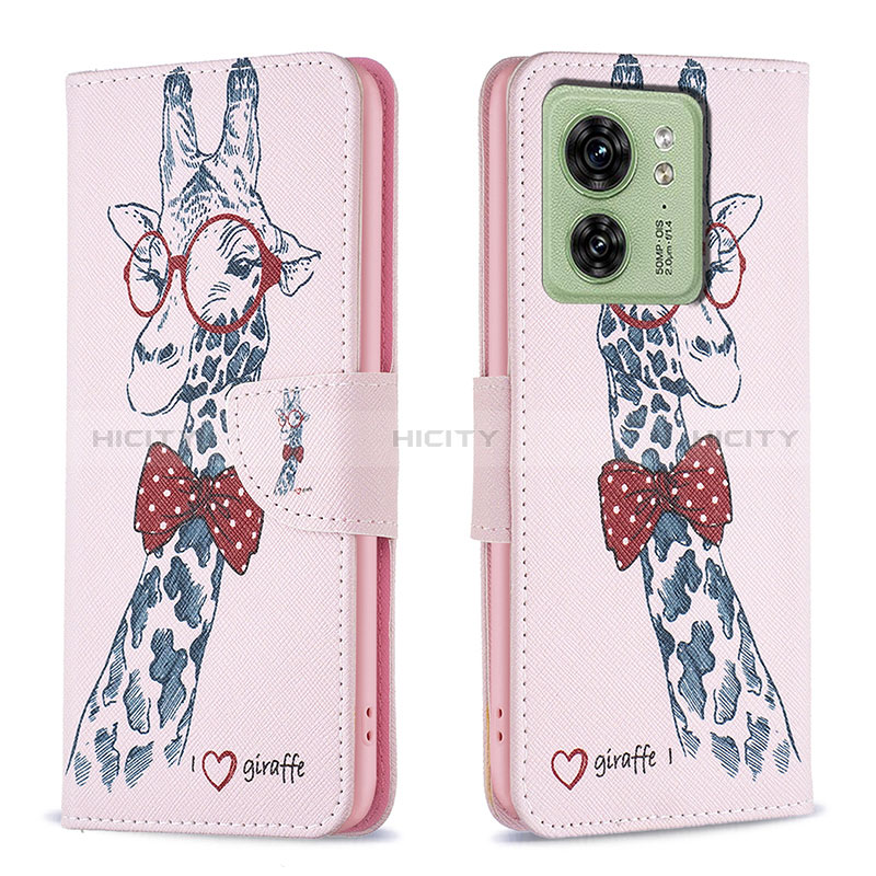 Funda de Cuero Cartera con Soporte Patron de Moda Carcasa B01F para Motorola Moto Edge (2023) 5G