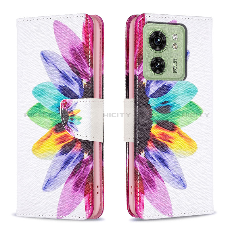 Funda de Cuero Cartera con Soporte Patron de Moda Carcasa B01F para Motorola Moto Edge (2023) 5G