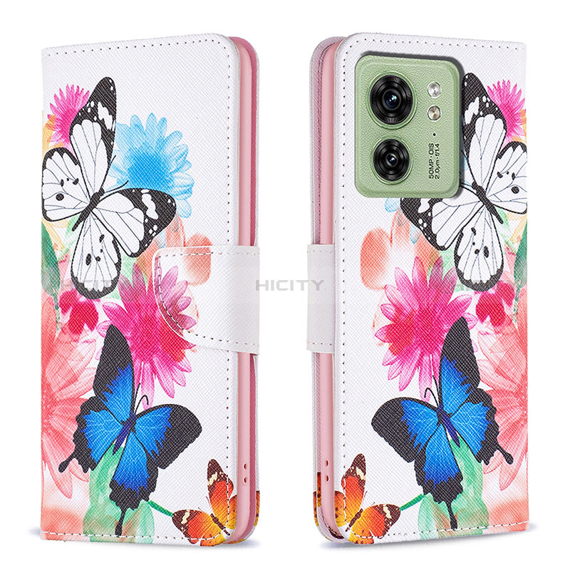 Funda de Cuero Cartera con Soporte Patron de Moda Carcasa B01F para Motorola Moto Edge (2023) 5G Vistoso