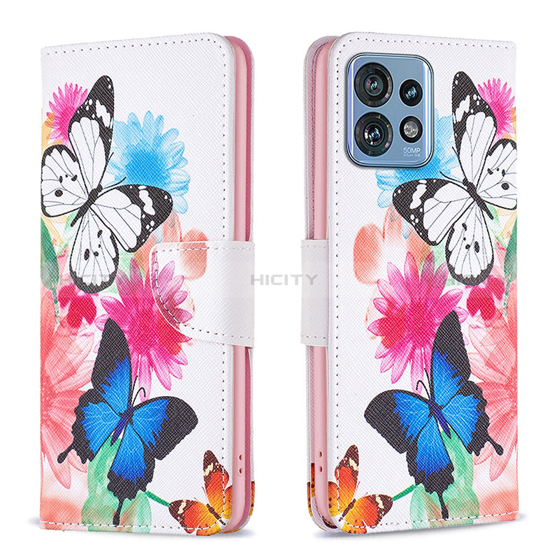 Funda de Cuero Cartera con Soporte Patron de Moda Carcasa B01F para Motorola Moto Edge 40 Pro 5G