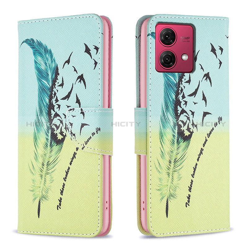 Funda de Cuero Cartera con Soporte Patron de Moda Carcasa B01F para Motorola Moto G84 5G