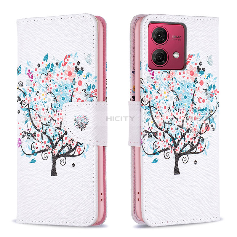 Funda de Cuero Cartera con Soporte Patron de Moda Carcasa B01F para Motorola Moto G84 5G