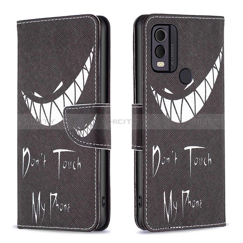 Funda de Cuero Cartera con Soporte Patron de Moda Carcasa B01F para Nokia C22 Negro