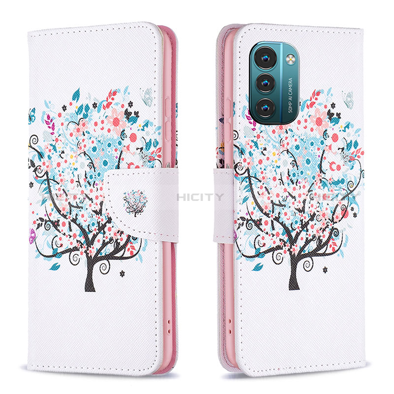 Funda de Cuero Cartera con Soporte Patron de Moda Carcasa B01F para Nokia G11