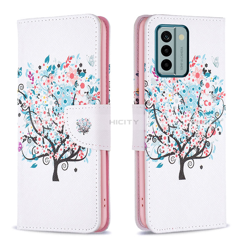 Funda de Cuero Cartera con Soporte Patron de Moda Carcasa B01F para Nokia G22 Blanco