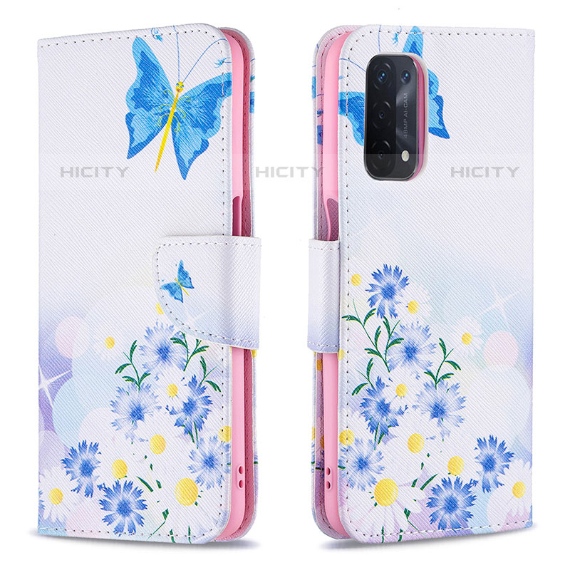 Funda de Cuero Cartera con Soporte Patron de Moda Carcasa B01F para OnePlus Nord N200 5G