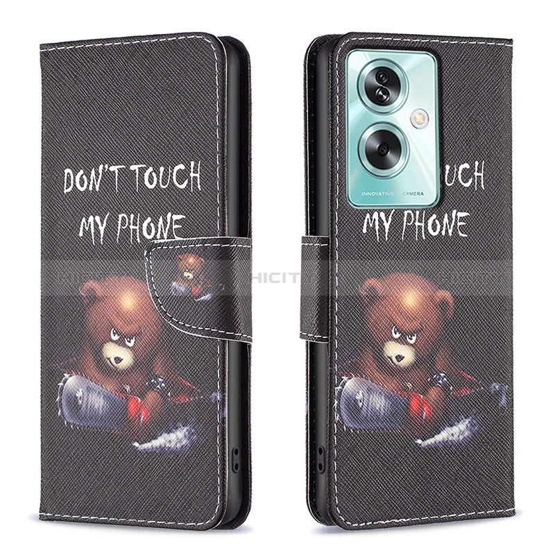 Funda de Cuero Cartera con Soporte Patron de Moda Carcasa B01F para Oppo A2 5G