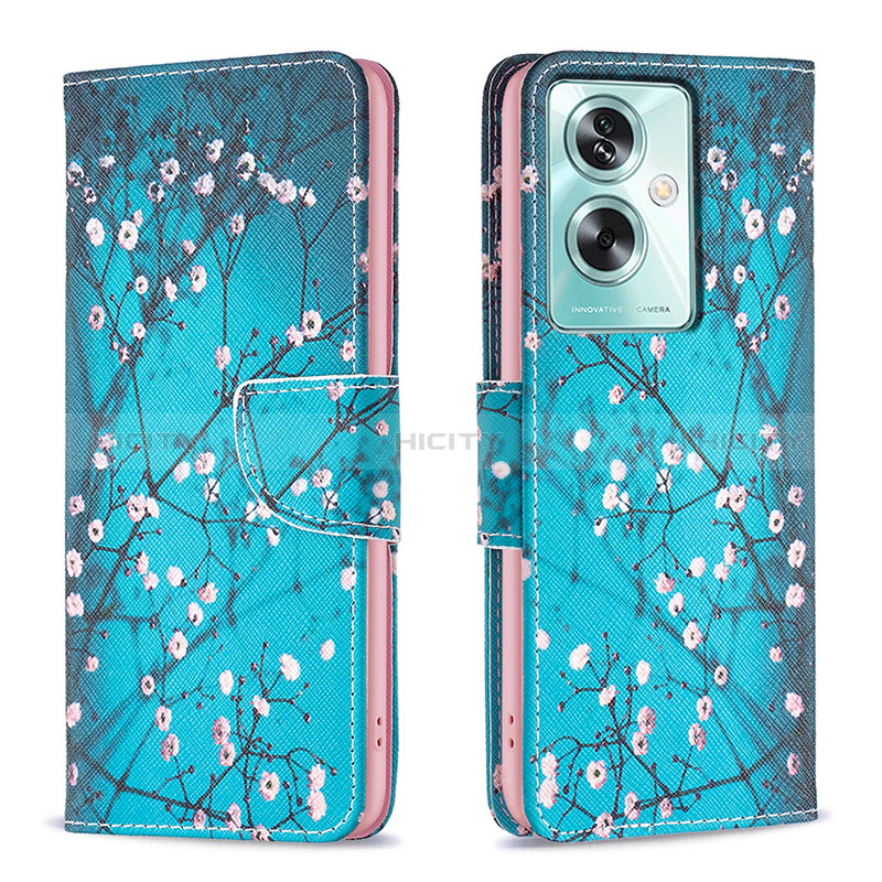 Funda de Cuero Cartera con Soporte Patron de Moda Carcasa B01F para Oppo A2 5G