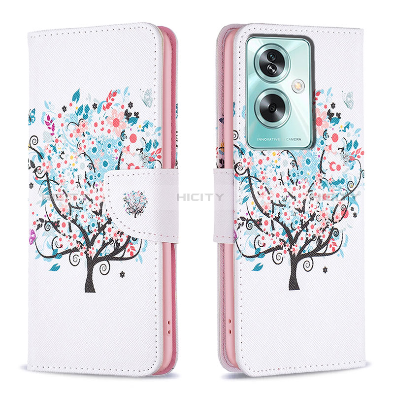 Funda de Cuero Cartera con Soporte Patron de Moda Carcasa B01F para Oppo A2 5G