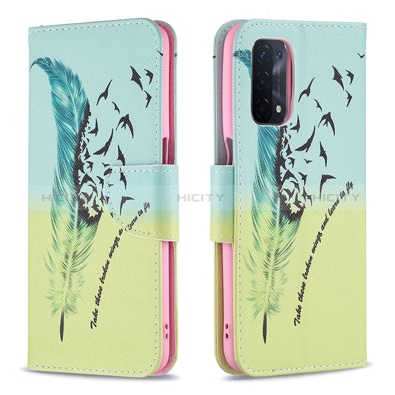 Funda de Cuero Cartera con Soporte Patron de Moda Carcasa B01F para Oppo A54 5G