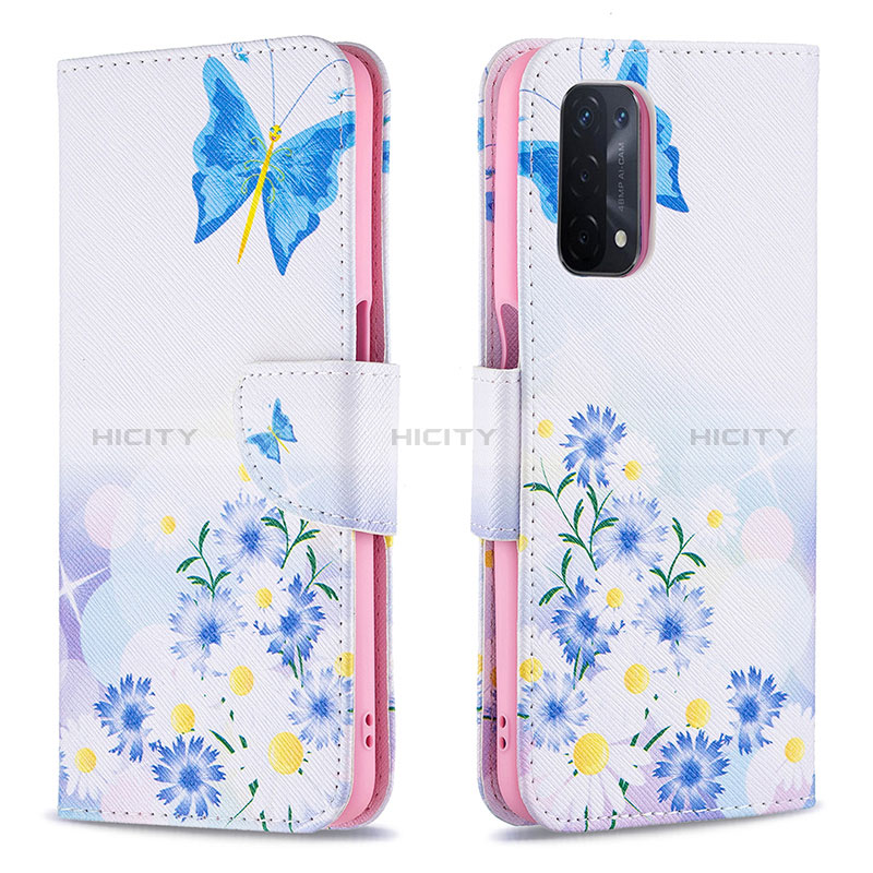 Funda de Cuero Cartera con Soporte Patron de Moda Carcasa B01F para Oppo A74 5G