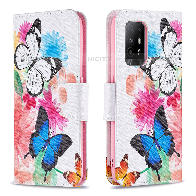 Funda de Cuero Cartera con Soporte Patron de Moda Carcasa B01F para Oppo A95 5G Vistoso