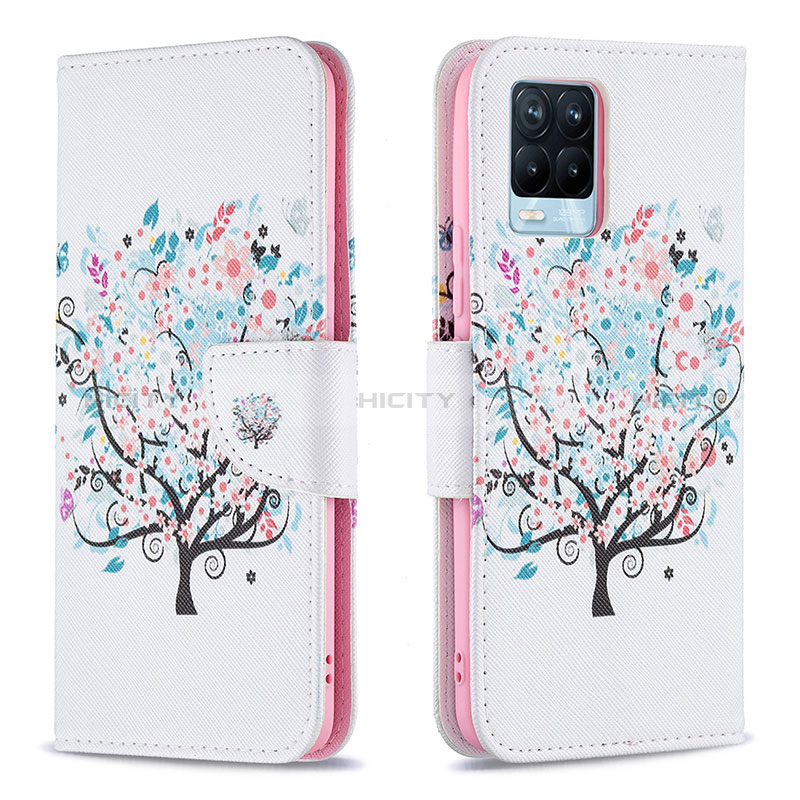 Funda de Cuero Cartera con Soporte Patron de Moda Carcasa B01F para Realme 8 4G