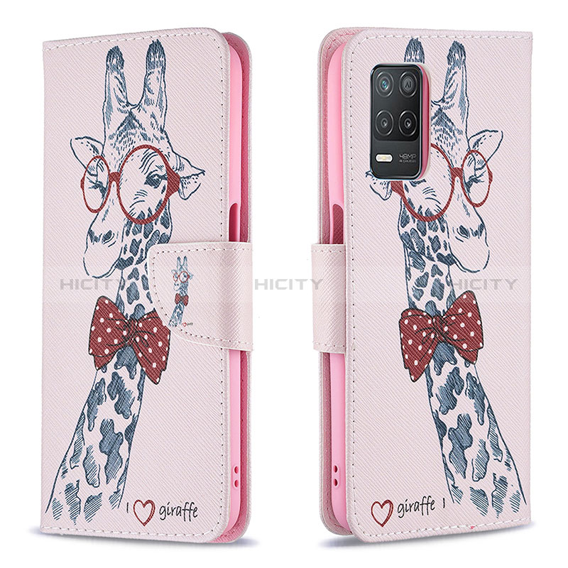 Funda de Cuero Cartera con Soporte Patron de Moda Carcasa B01F para Realme 8 5G