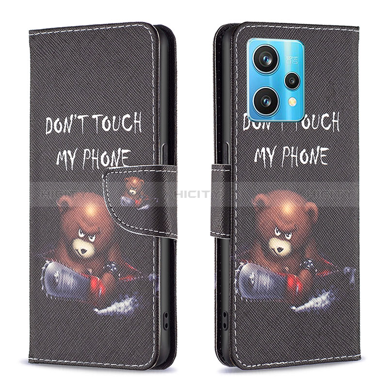 Funda de Cuero Cartera con Soporte Patron de Moda Carcasa B01F para Realme 9 Pro+ Plus 5G