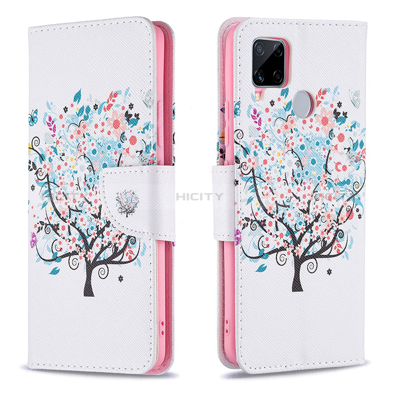 Funda de Cuero Cartera con Soporte Patron de Moda Carcasa B01F para Realme C25